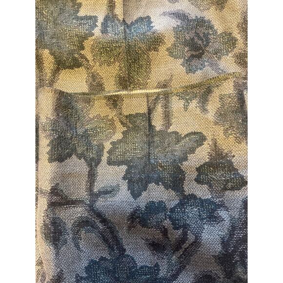 Bernard Zins Paris Vintage Floral Wool Lined Trousers Green Women's Size 2P - Picture 9 of 9